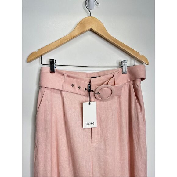 Bardot Pants Womens Lenny Pant in Latte Pink Size Medium‎ Linen Blend NWT - Picture 5 of 10